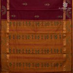 Semi Silk Cotton Printed Sarees – Maroon SASPC37052 - Image 4