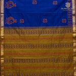 Semi Silk Cotton Printed Sarees – Navy Blue SASPC37053 - Image 4