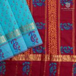 Semi Silk Cotton Printed Sarees – Blue SASPC37054