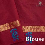 Semi Silk Cotton Printed Sarees – Blue SASPC37054 - Image 3