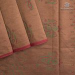 Semi Silk Cotton Printed Sarees – Coffee Brown SASPC37055