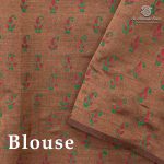 Semi Silk Cotton Printed Sarees – Coffee Brown SASPC37055 - Image 3