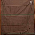 Semi Silk Cotton Printed Sarees – Coffee Brown SASPC37055 - Image 4