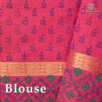 Semi Silk Cotton Printed Sarees – Lotus Pink SASPC37056 - Image 3