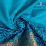 Semi Silk Cotton Printed Sarees – Light Blue SASPC37057 - Image 2