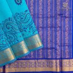 Semi Silk Cotton Printed Sarees – Light Blue SASPC37057