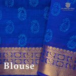 Semi Silk Cotton Printed Sarees – Light Blue SASPC37057 - Image 3