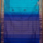 Semi Silk Cotton Printed Sarees – Light Blue SASPC37057 - Image 4