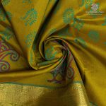 Semi Silk Cotton Printed Sarees – Sambangi Green SASPC37058 - Image 2
