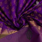 Semi Silk Cotton Printed Sarees – Dark Violet SASPC37062 - Image 2