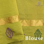 Semi Silk Cotton Printed Sarees – Dark Violet SASPC37062 - Image 3