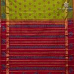 Semi Silk Cotton Printed Sarees – Light Green SASPC37063 - Image 4