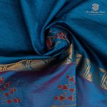 Semi Silk Cotton Printed Sarees – Cerulean Blue SASPC37064 - Image 2