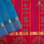 Semi Silk Cotton Printed Sarees – Cerulean Blue SASPC37064