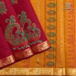 Semi Silk Cotton Printed Sarees – Maroon SASPC37066
