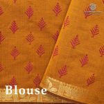 Semi Silk Cotton Printed Sarees – Maroon SASPC37066 - Image 3