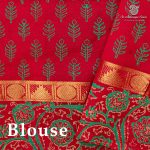 Semi Silk Cotton Printed Sarees – Mehandi Green SASPC37069 - Image 3