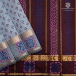 Semi Silk Cotton Printed Sarees – Blue Grey SASPC37070