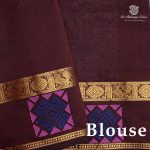 Semi Silk Cotton Printed Sarees – Blue Grey SASPC37070 - Image 3