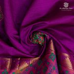 Semi Silk Cotton Printed Sarees – Vivid Purple SASPC37071 - Image 2