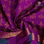 Semi Silk Cotton Printed Sarees – Vivid Purple SASPC37072 - Image 2