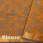 Semi Silk Cotton Printed Sarees – Blue Grey SASPC37073 - Image 3