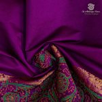 Semi Silk Cotton Printed Sarees – Vivid Purple SASPC37074 - Image 2