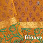 Semi Silk Cotton Printed Sarees – Vivid Purple SASPC37074 - Image 3