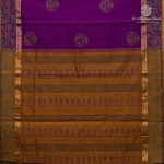 Semi Silk Cotton Printed Sarees – Vivid Purple SASPC37074 - Image 4
