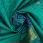 Semi Silk Cotton Printed Sarees – Aqua Green SASPC37075 - Image 2