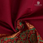 Semi Silk Cotton Printed Sarees – Maroon SASPC37076 - Image 2