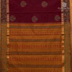 Semi Silk Cotton Printed Sarees – Maroon SASPC37076 - Image 4