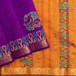 Semi Silk Cotton Printed Sarees – Indigo SASPC37078