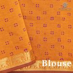 Semi Silk Cotton Printed Sarees – Indigo SASPC37078 - Image 3