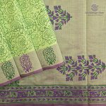 Semi Silk Cotton Printed Sarees – Pastel Green SASPC37081