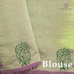 Semi Silk Cotton Printed Sarees – Pastel Green SASPC37081 - Image 3
