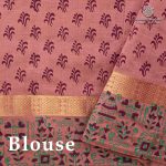 Semi Silk Cotton Printed Sarees – Light Onion Pink SASPC37082 - Image 3
