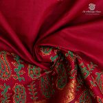 Semi Silk Cotton Printed Sarees – Maroon SASPC37083 - Image 2