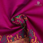 Semi Silk Cotton Printed Sarees – Dark Majenta SASPC37084 - Image 2