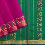 Semi Silk Cotton Printed Sarees – Dark Majenta SASPC37084