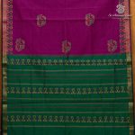 Semi Silk Cotton Printed Sarees – Dark Majenta SASPC37084 - Image 4