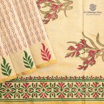 Semi Silk Cotton Printed Sarees – Ivory SASPC37087