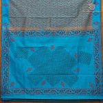 Semi Silk Cotton Printed Sarees – Dual Shade Blue SASPC37088 - Image 4