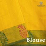 Semi Silk Cotton Printed Sarees – Mustard Yellow SASPC37089 - Image 3
