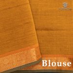 Semi Silk Cotton Sarees – Dark Brown SASPC37097 - Image 3