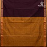 Semi Silk Cotton Sarees – Dark Brown SASPC37097 - Image 4
