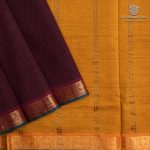 Semi Silk Cotton Sarees – Dark Brown SASPC37097