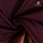 Semi Silk Cotton Sarees – Dark Brown SASPC37097 - Image 2