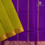 Semi Silk Cotton Sarees – Sambangi Green SASPC37099
