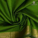 Semi Silk Cotton Sarees – Parrot Green SASPC37103 - Image 2